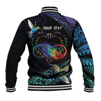 Polynesian Cancers Awareness Baseball Jacket Hummingbird - Fly High Until We Meet Again