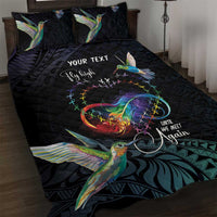 Polynesian Cancers Awareness Quilt Bed Set Hummingbird - Fly High Until We Meet Again