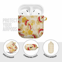 Beige Palaka Hawaii Aloha AirPods Case Koi Pond Mix Ilima Flowers - Polynesian Pride