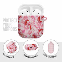 Pink Palaka Hawaii Aloha AirPods Case Koi Pond Mix Sakura - Polynesian Pride