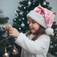 Pink Palaka Hawaii Aloha Christmas Santa Hat Koi Pond Mix Sakura - Polynesian Pride