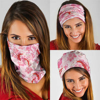 Pink Palaka Hawaii Aloha Neck Gaiter Koi Pond Mix Sakura - Polynesian Pride