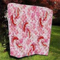 Pink Palaka Hawaii Aloha Quilt Koi Pond Mix Sakura - Polynesian Pride