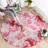 Pink Palaka Hawaii Aloha Round Carpet Koi Pond Mix Sakura - Polynesian Pride