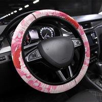 Pink Palaka Hawaii Aloha Steering Wheel Cover Koi Pond Mix Sakura - Polynesian Pride
