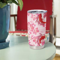 Pink Palaka Hawaii Aloha Tumbler Cup Koi Pond Mix Sakura - Polynesian Pride
