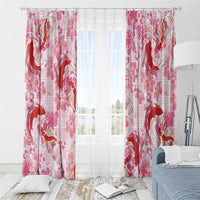 Pink Palaka Hawaii Aloha Window Curtain Koi Pond Mix Sakura - Polynesian Pride