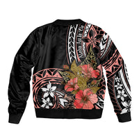 Hawaii Valentine Bomber Jacket Plumeria Aloha Wau Ia Oe LT7 - Polynesian Pride