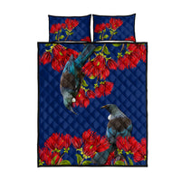 New Zealand Pohutukawa with Tui Birds Quilt Bed Set Version 2 LT7 - Polynesian Pride