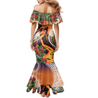 Hawaii Women's Day Tribal Family Matching Mermaid Dress and Hawaiian Shirt Pele Honua Mea LT7 - Polynesian Pride
