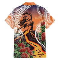 Hawaii Women's Day Tribal Family Matching Off Shoulder Short Dress and Hawaiian Shirt Pele Honua Mea LT7 - Polynesian Pride
