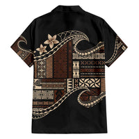Samoa Siapo Mamanu Family Matching Off Shoulder Maxi Dress and Hawaiian Shirt Waves Motifs LT7 - Polynesian Pride