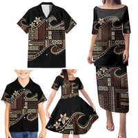 Samoa Siapo Mamanu Family Matching Puletasi and Hawaiian Shirt Waves Motifs LT7 - Polynesian Pride