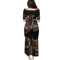 Samoa Siapo Mamanu Family Matching Puletasi and Hawaiian Shirt Waves Motifs LT7 - Polynesian Pride