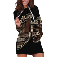 Samoa Siapo Mamanu Hoodie Dress Waves Motifs