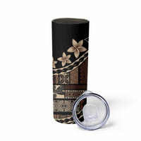 Samoa Siapo Mamanu Skinny Tumbler Waves Motifs LT7 - Polynesian Pride