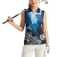 World Ocean Day Pasifika Women Sleeveless Polo Shirt Awaken New Depths LT7 - Polynesian Pride