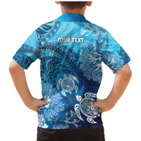 Hawaii World Ocean Day Family Matching Mermaid Dress and Hawaiian Shirt Kakau Turtles