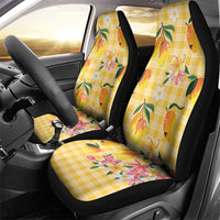 Aloha Hawaii Palaka Print Mango Plumeria Car Seat Cover Fresh Lemon