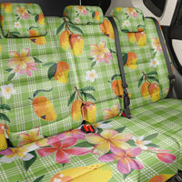 Aloha Hawaii Palaka Print Mango Plumeria Back Car Seat Cover Cool Mint