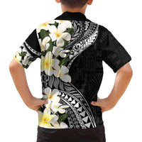 Aloha Hawaii Festive Family Matching Off The Shoulder Long Sleeve Dress and Hawaiian Shirt Frangipani Lace Classic