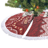 Here For A Koality Xmas Australia Abogirinal Tree Skirt Santa Koala - Polynesian Pride