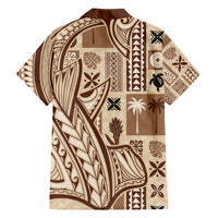 Samoa Tapa Family Matching Puletasi Dress and Hawaiian Shirt Siapo Mix Tatau Patterns LT7 - Polynesian Pride