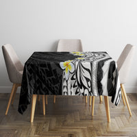 Hawaii Aloha Tablecloth Plumeria Vintage - Black LT7 - Polynesian Pride