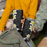 Hawaii Aloha Tumbler Cup Plumeria Vintage - Black