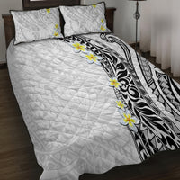 Hawaii Aloha Quilt Bed Set Plumeria Vintage - White LT7 - Polynesian Pride