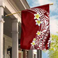 Hawaii Aloha Garden Flag Plumeria Vintage - Crimson LT7 House Flag Crimson - Polynesian Pride