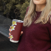 Hawaii Aloha Tumbler Cup Plumeria Vintage - Red