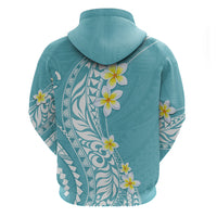 Hawaii Aloha Hoodie Plumeria Vintage - Turquoise LT7 - Polynesian Pride