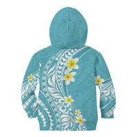 Hawaii Aloha Kid Hoodie Plumeria Vintage - Turquoise LT7 - Polynesian Pride