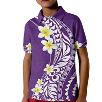 Hawaii Aloha Kid Polo Shirt Plumeria Vintage - Violet LT7 Kid Violet - Polynesian Pride