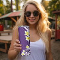 Hawaii Aloha Skinny Tumbler Plumeria Vintage - Violet