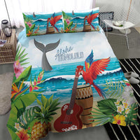 Aloha Honolulu Festival Bedding Set Ukulele By The Shore