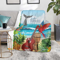 Aloha Honolulu Festival Blanket Ukulele By The Shore
