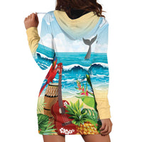 Aloha Honolulu Festival Hoodie Dress Ukulele By The Shore
