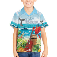 Aloha Honolulu Festival Kid Hawaiian Shirt Ukulele By The Shore