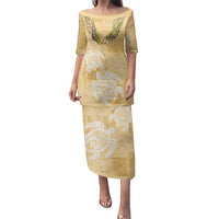 Aloha Honolulu Festival Family Matching Puletasi and Hawaiian Shirt Hawaii Kapa Mix Flowers Lei