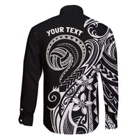 Polynesia Beach Volleyball Personalized Family Matching Off The Shoulder Long Sleeve Dress and Hawaiian Shirt Basic