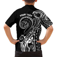 Polynesia Beach Volleyball Personalized Family Matching Off Shoulder Short Dress and Hawaiian Shirt Basic