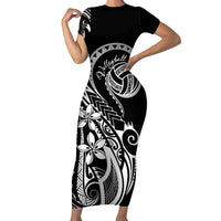 Polynesia Beach Volleyball Personalized Short Sleeve Bodycon Dress Basic