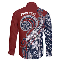 Polynesia Beach Volleyball Personalized Family Matching Short Sleeve Bodycon Dress and Hawaiian Shirt Special