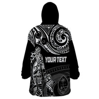 Personalised Father's Day Guam Wearable Blanket Hoodie Polynesian Dad & Kid LT7 - Polynesian Pride