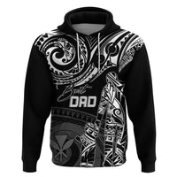 Custom Fathers Day Kanaka Hawaii Hoodie Polynesian Dad & Kid LT7 Pullover Hoodie Black - Polynesian Pride