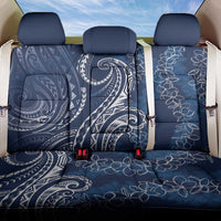 Polynesia Plumeria Lei Back Car Seat Cover Navy Blue Curves Motif LT7 One Size Navy Blue - Polynesian Pride