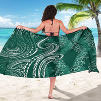Polynesia Plumeria Lei Sarong Sage Green Curves Motif LT7 - Polynesian Pride