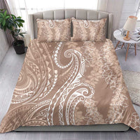 Polynesia Plumeria Lei Bedding Set Beige Curves Motif LT7 - Polynesian Pride